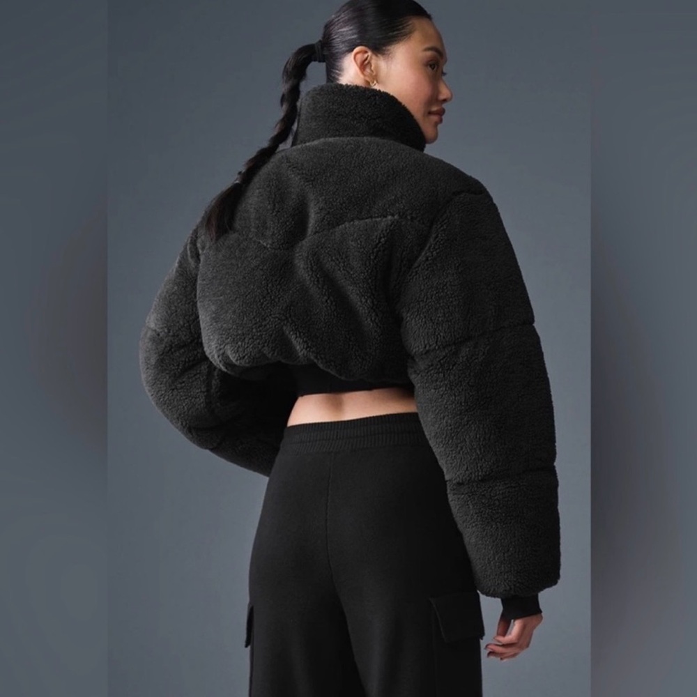 ALO Yoga Black Sherpa Puffer Jacket